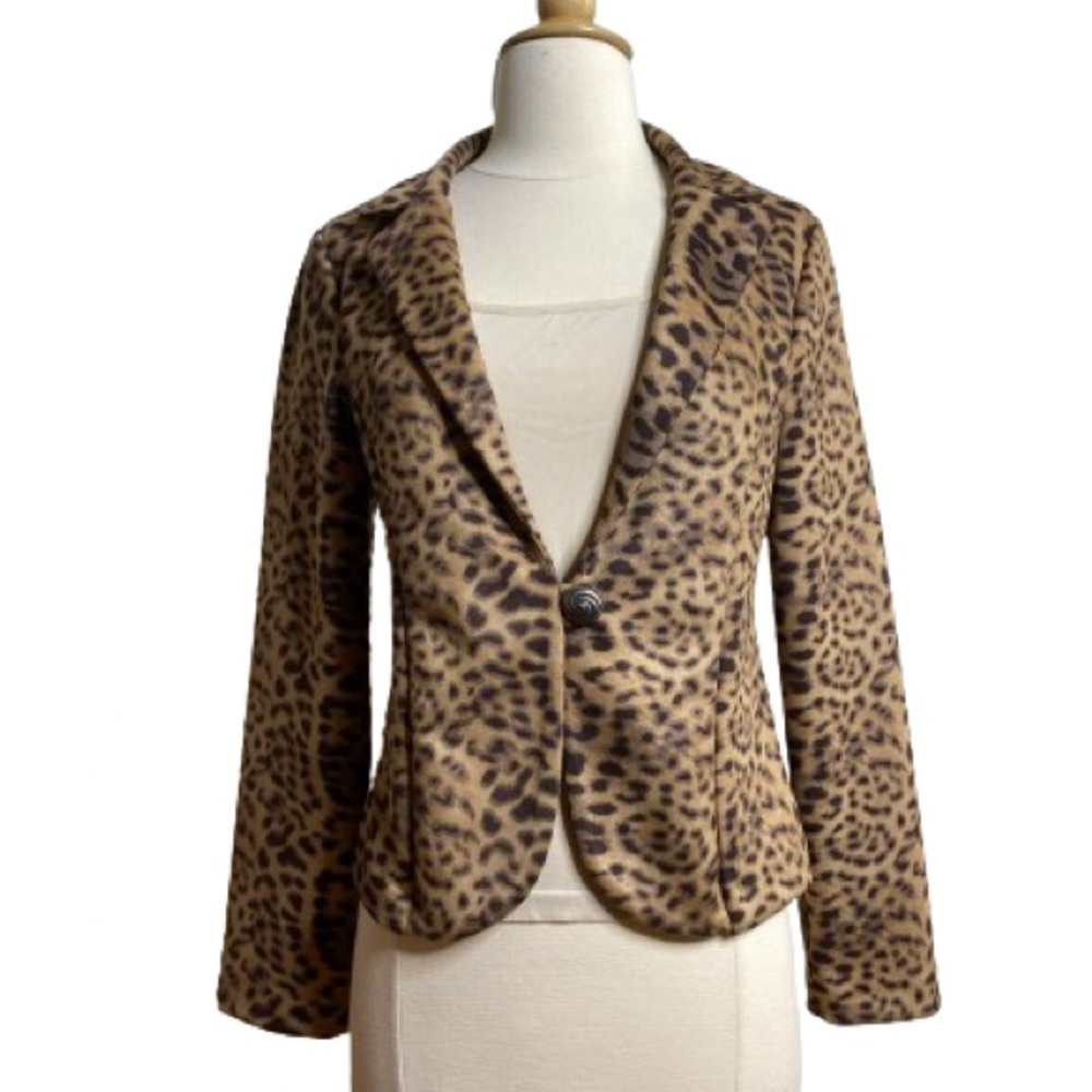 Michael Tyler ANIMAL PRINT LEOPARD BLAZER